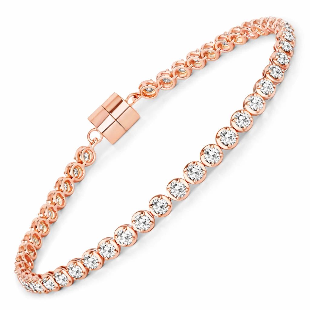Round Prong Set Magnet Lock Bracelet
