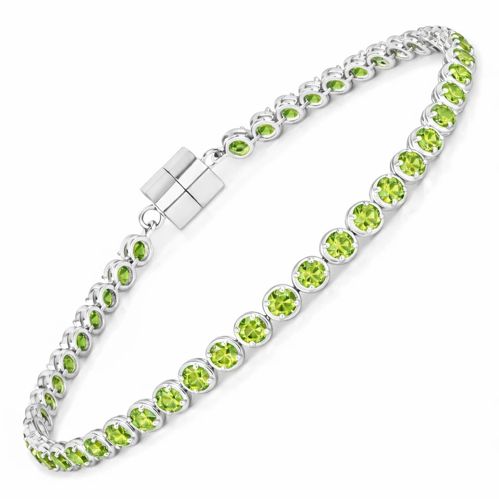 Round Prong Set Magnet Lock Bracelet