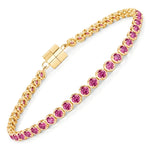 Round Prong Set Magnet Lock Bracelet