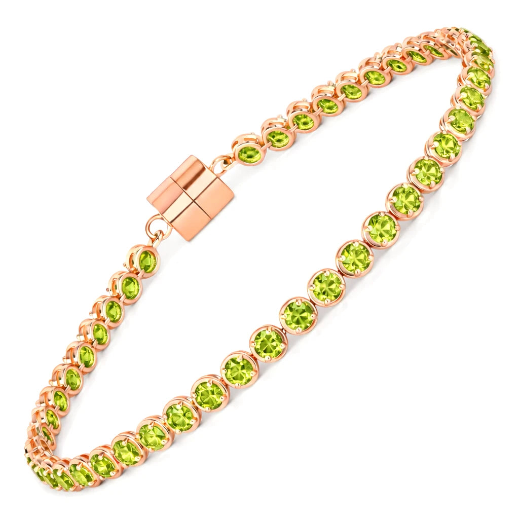 Round Prong Set Magnet Lock Bracelet