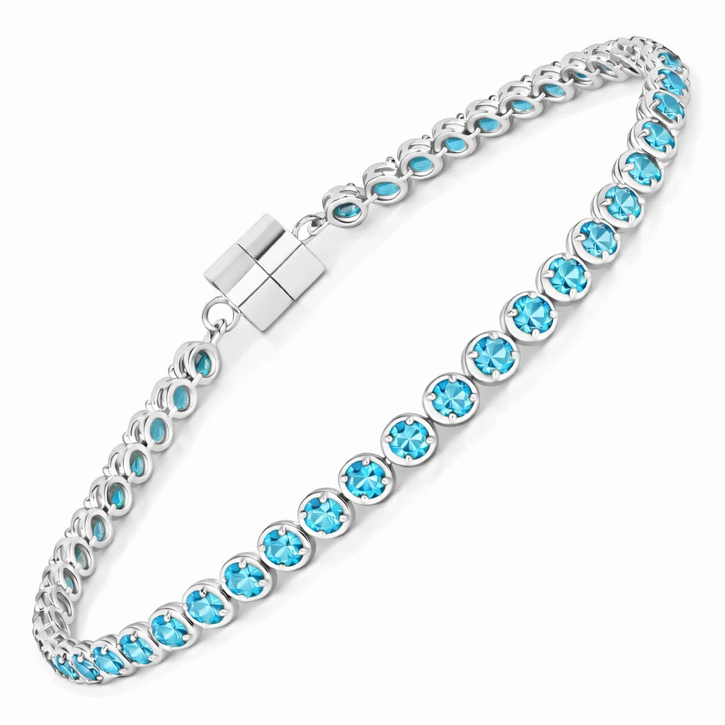 Round Prong Set Magnet Lock Bracelet