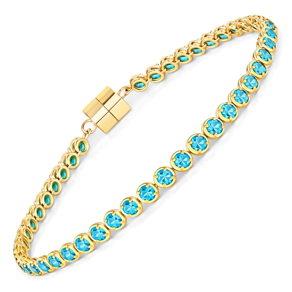 Round Prong Set Magnet Lock Bracelet