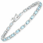 Aurelia Oval Diamond Accent Line Bracelet