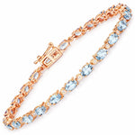 Aurelia Oval Diamond Accent Line Bracelet
