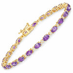 Aurelia Oval Diamond Accent Line Bracelet