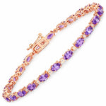 Aurelia Oval Diamond Accent Line Bracelet