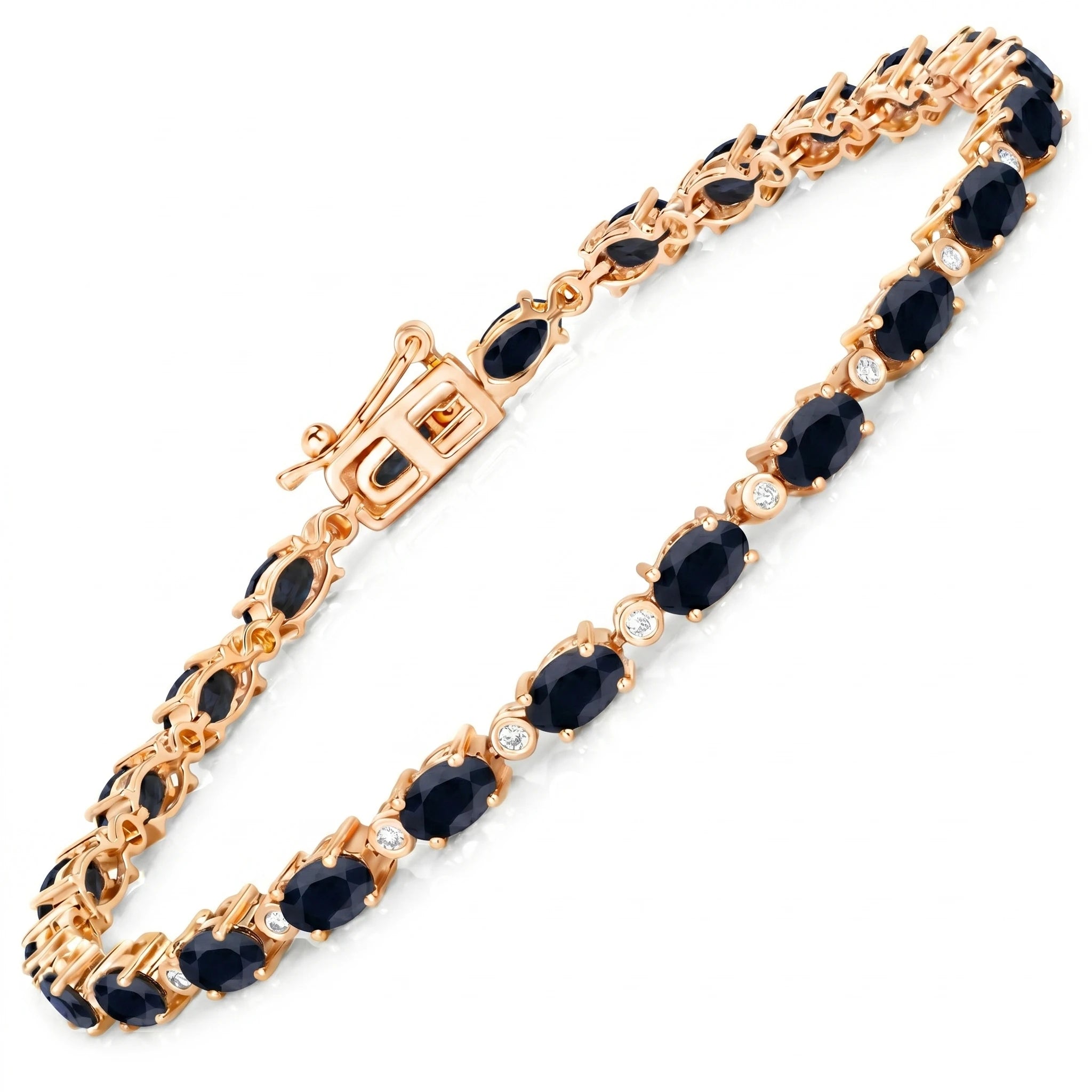 Aurelia Oval Diamond Accent Line Bracelet