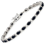 Aurelia Oval Diamond Accent Line Bracelet