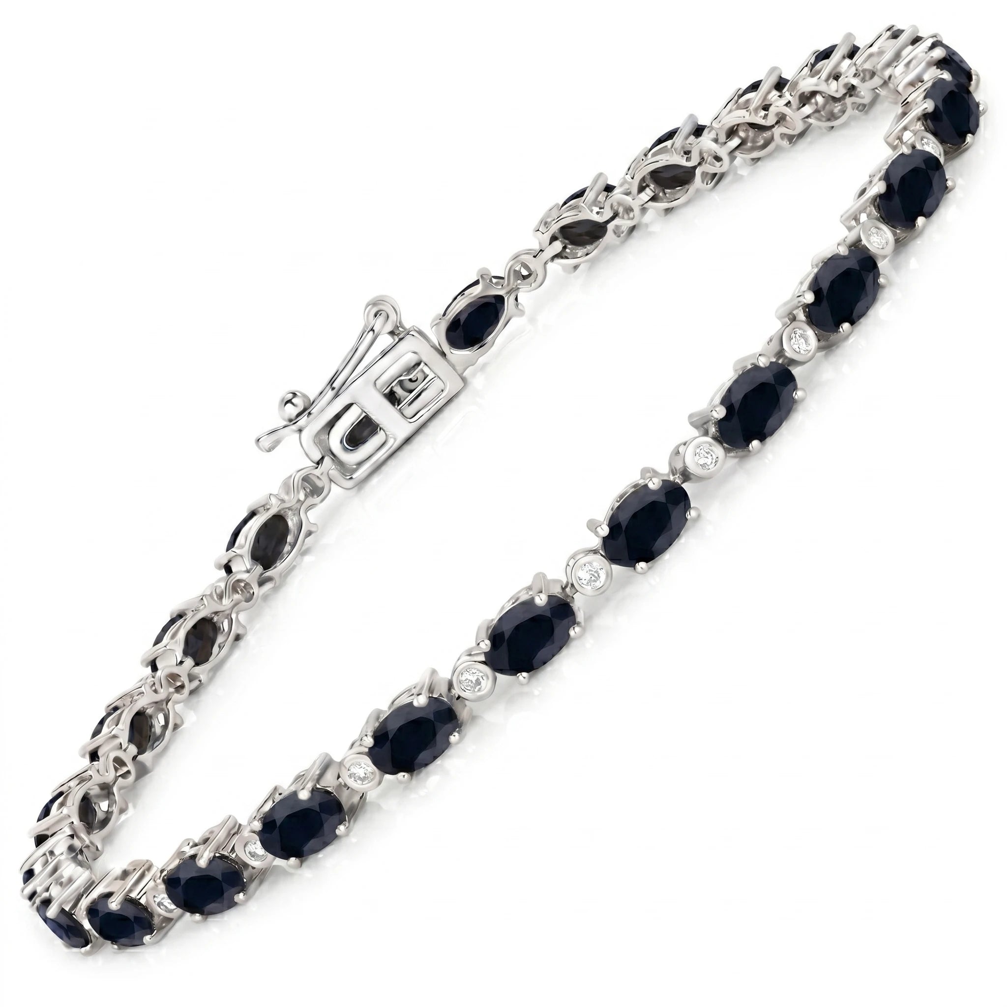 Aurelia Oval Diamond Accent Line Bracelet
