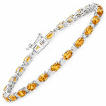 Aurelia Oval Diamond Accent Line Bracelet