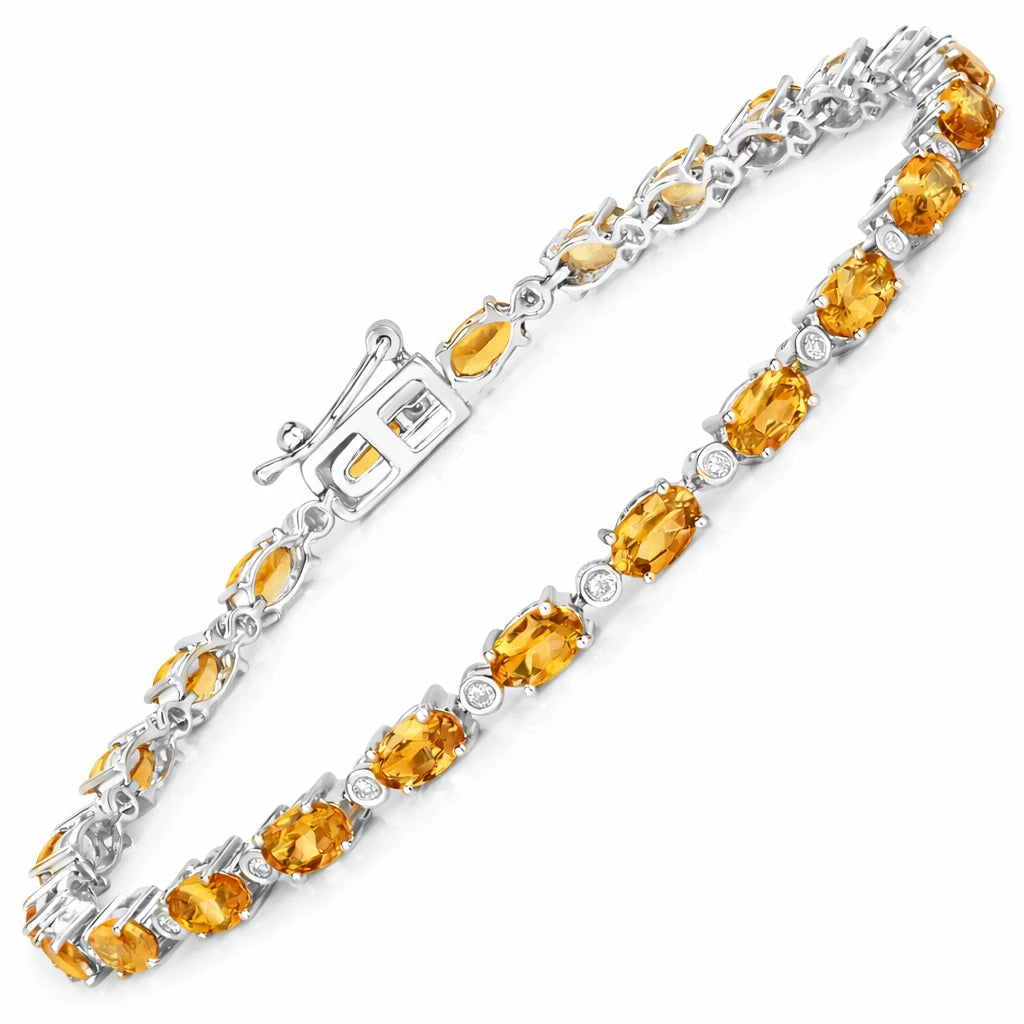 Aurelia Oval Diamond Accent Line Bracelet
