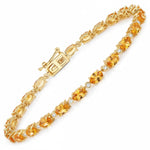 Aurelia Oval Diamond Accent Line Bracelet