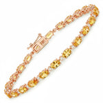 Aurelia Oval Diamond Accent Line Bracelet