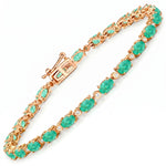 Aurelia Oval Diamond Accent Line Bracelet