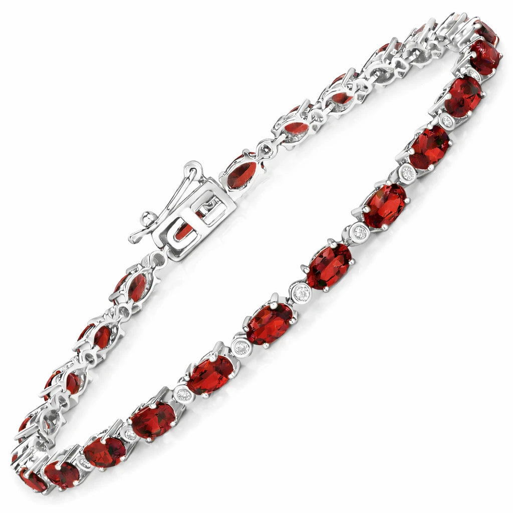 Aurelia Oval Diamond Accent Line Bracelet