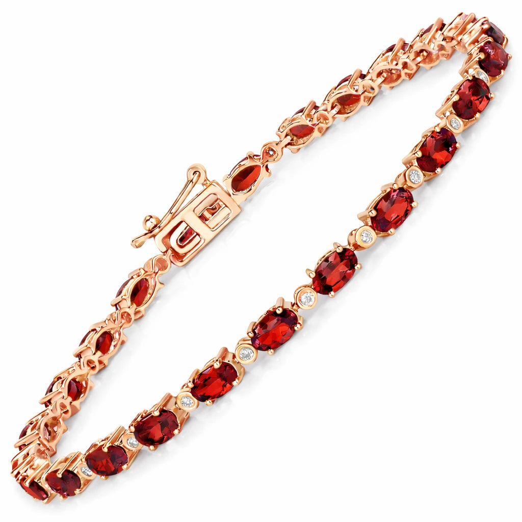 Aurelia Oval Diamond Accent Line Bracelet