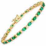 Aurelia Oval Diamond Accent Line Bracelet