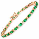 Aurelia Oval Diamond Accent Line Bracelet