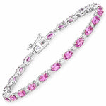 Aurelia Oval Diamond Accent Line Bracelet