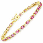 Aurelia Oval Diamond Accent Line Bracelet