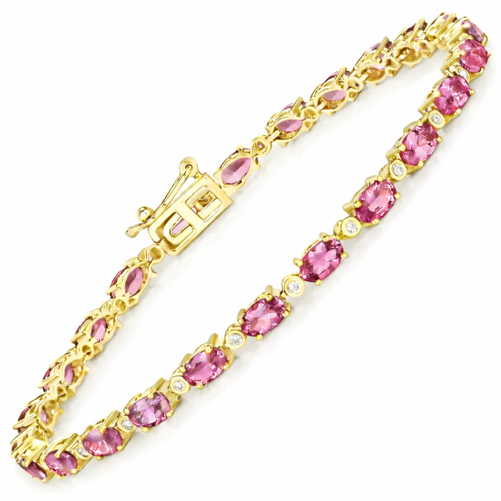 Aurelia Oval Diamond Accent Line Bracelet