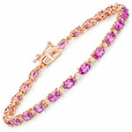 Aurelia Oval Diamond Accent Line Bracelet