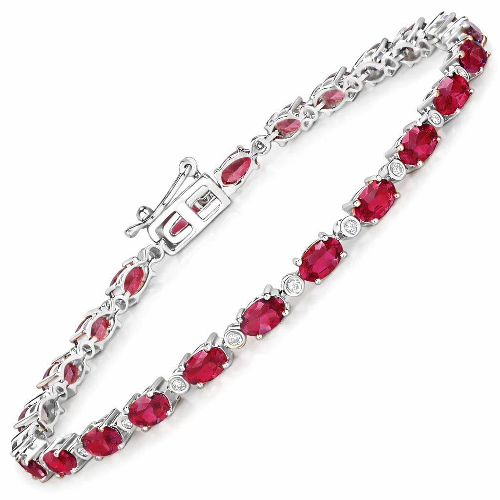 Aurelia Oval Diamond Accent Line Bracelet