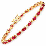 Aurelia Oval Diamond Accent Line Bracelet