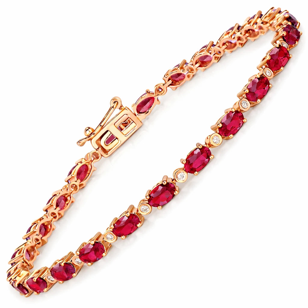 Aurelia Oval Diamond Accent Line Bracelet
