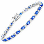 Aurelia Oval Diamond Accent Line Bracelet
