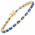Aurelia Oval Diamond Accent Line Bracelet