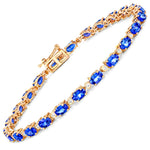 Aurelia Oval Diamond Accent Line Bracelet
