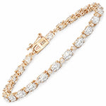 Aurelia Oval Diamond Accent Line Bracelet