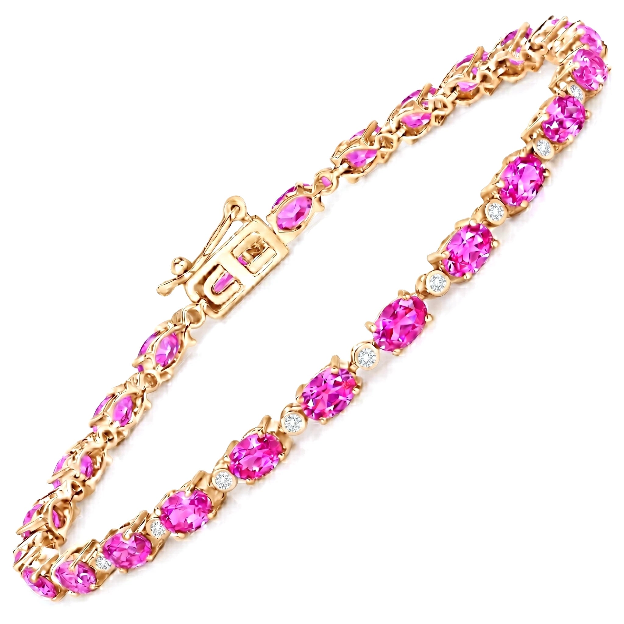 Aurelia Oval Diamond Accent Line Bracelet