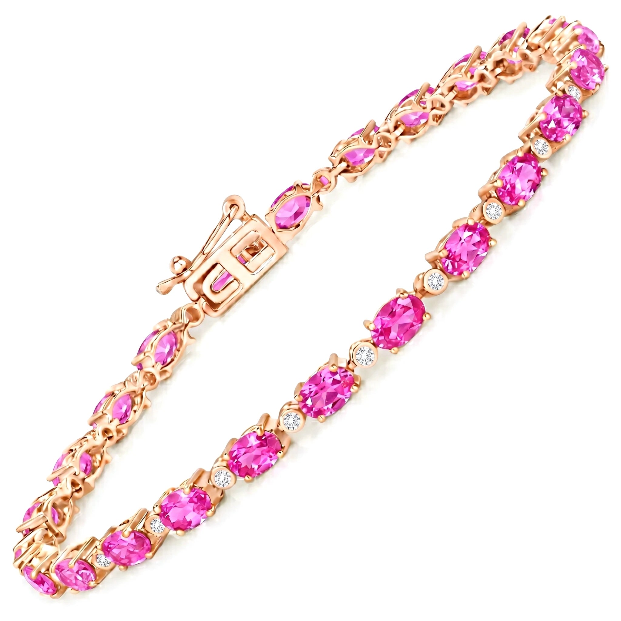 Aurelia Oval Diamond Accent Line Bracelet