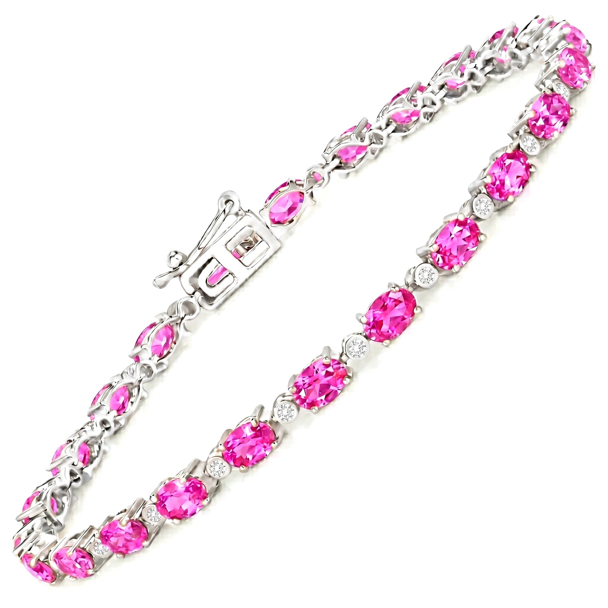 Aurelia Oval Diamond Accent Line Bracelet