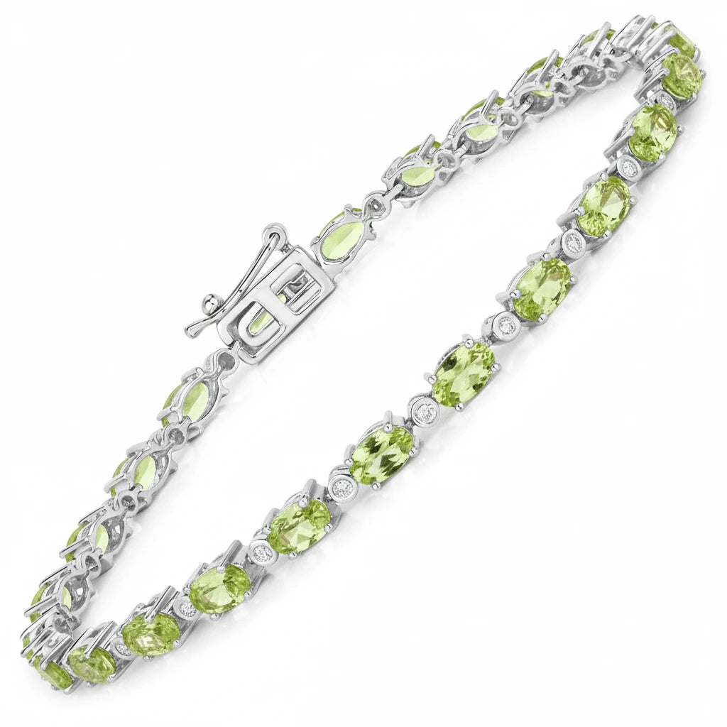 Aurelia Oval Diamond Accent Line Bracelet