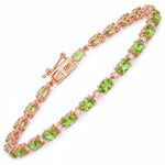 Aurelia Oval Diamond Accent Line Bracelet