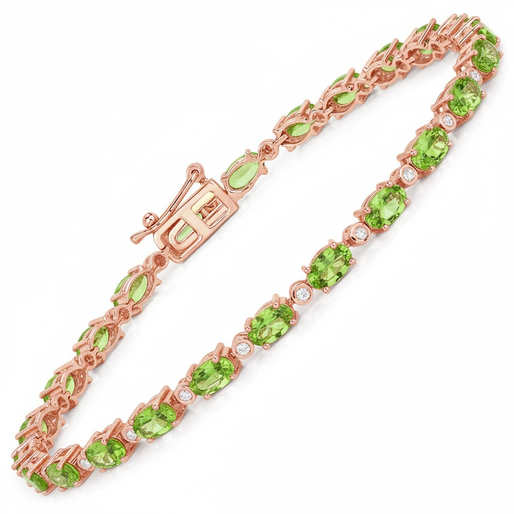 Aurelia Oval Diamond Accent Line Bracelet