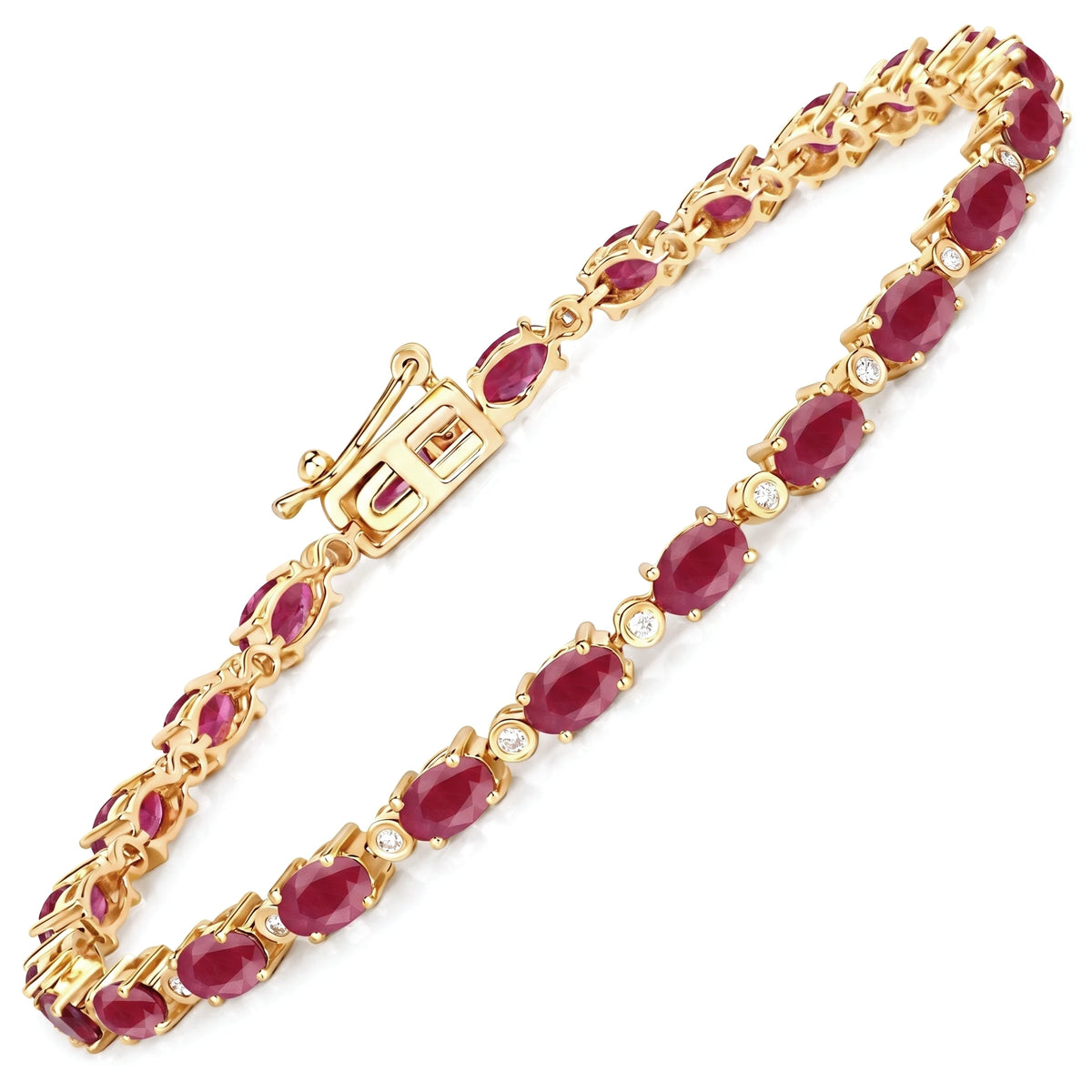 Aurelia Oval Diamond Accent Line Bracelet