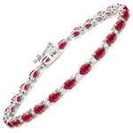 Aurelia Oval Diamond Accent Line Bracelet