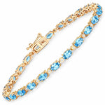 Aurelia Oval Diamond Accent Line Bracelet