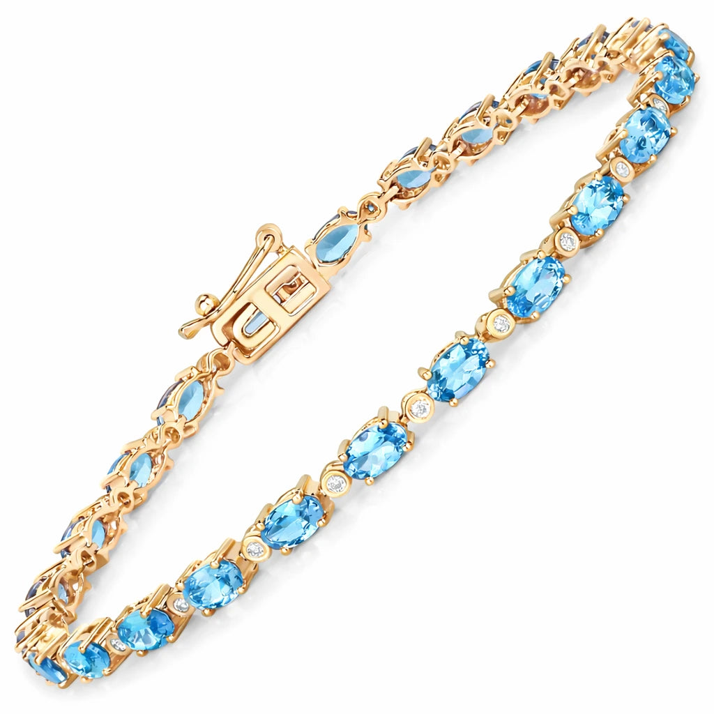 Aurelia Oval Diamond Accent Line Bracelet