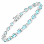 Pear Diamond Accent Line Bracelet