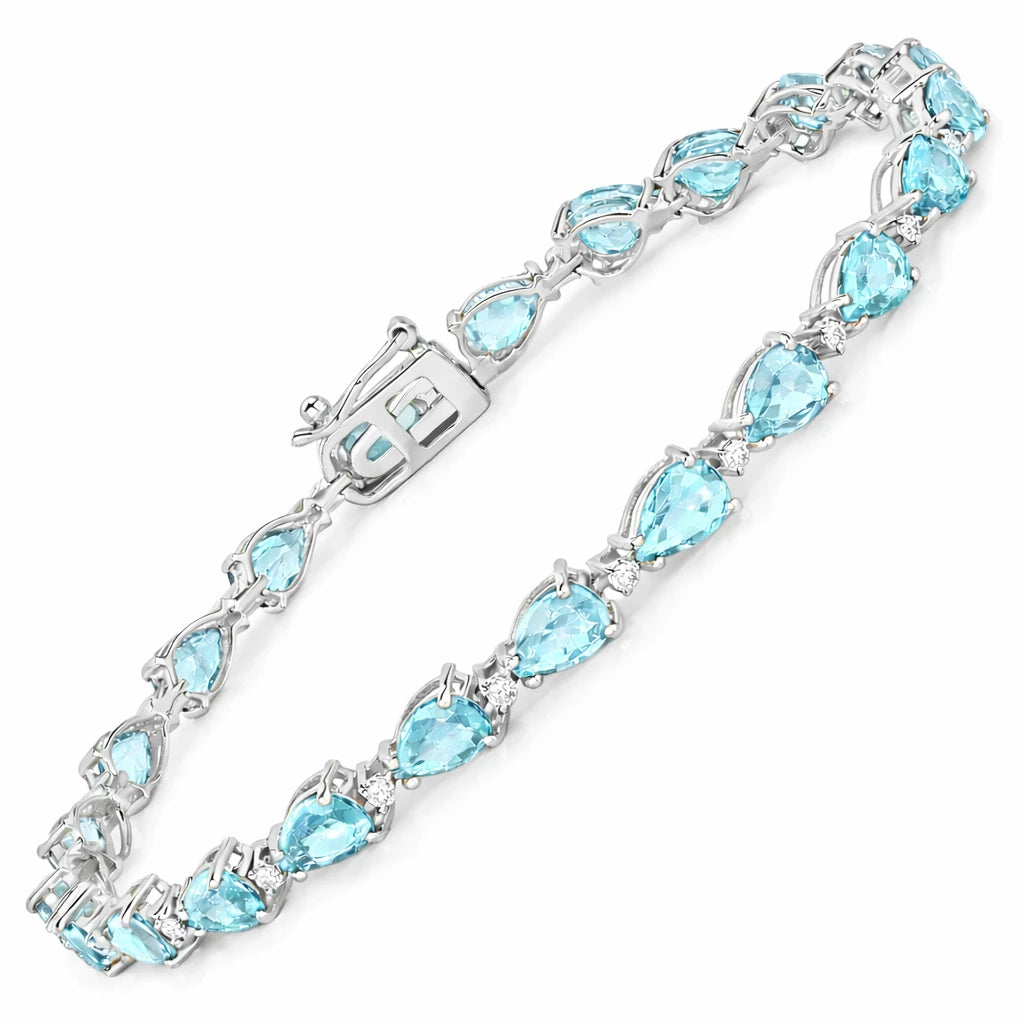 Pear Diamond Accent Line Bracelet