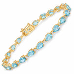 Pear Diamond Accent Line Bracelet