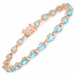 Pear Diamond Accent Line Bracelet