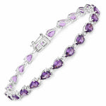 Pear Diamond Accent Line Bracelet