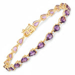 Pear Diamond Accent Line Bracelet
