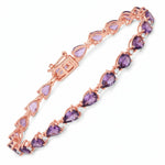 Pear Diamond Accent Line Bracelet